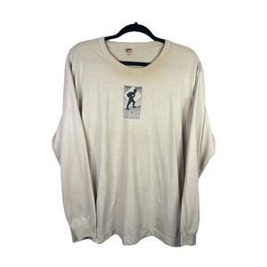 Duofold Yellow Tan Georgia Appalachian Trail Club Logo Long Sleeve Tee Size L